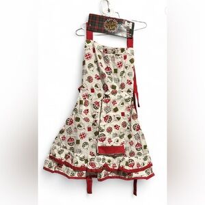 Festive Red and White Apron